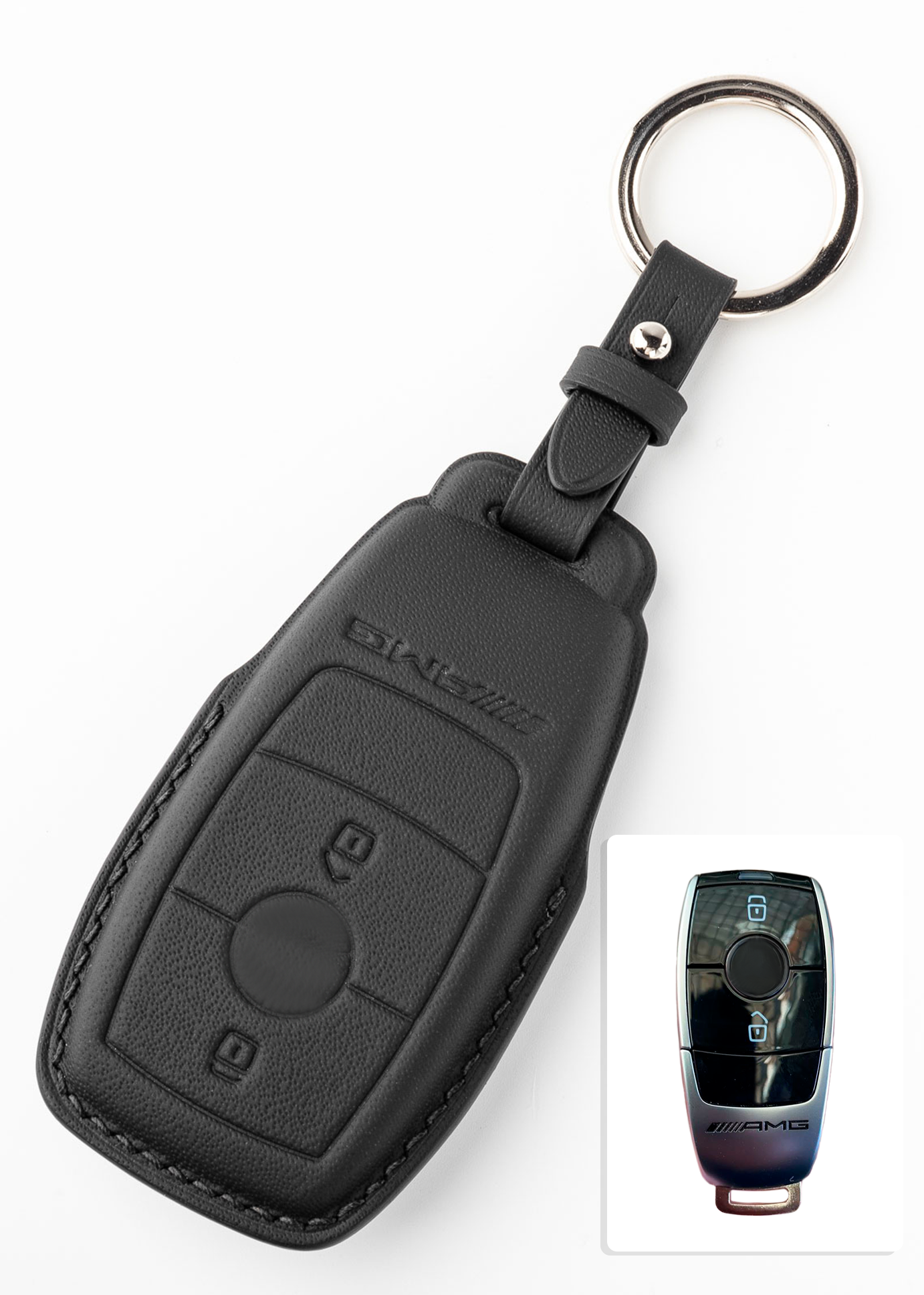 Timotheus for Mercedes AMG key fob cover case, Compatible with Mercede