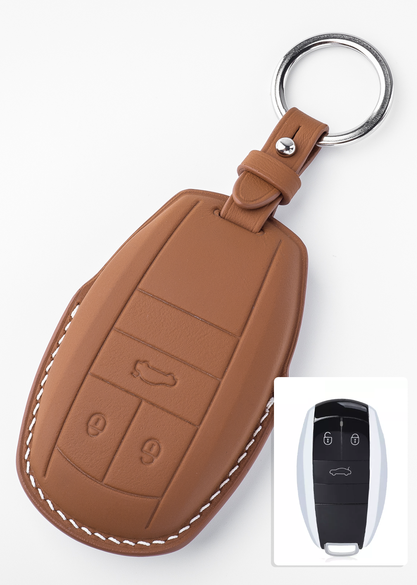 Timotheus for Bentley key fob cover case, Compatible with Bentley key case, Handmade Genuine Leather for Bentley keychains | BY22