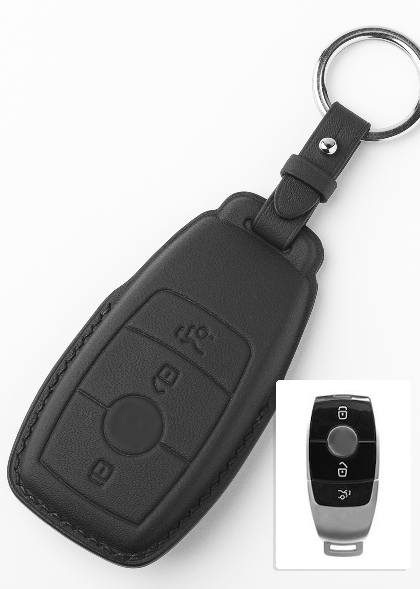 Étui De Clé Mercedes-Benz Carocase HEK58 - Métal M11 + Porte-clés