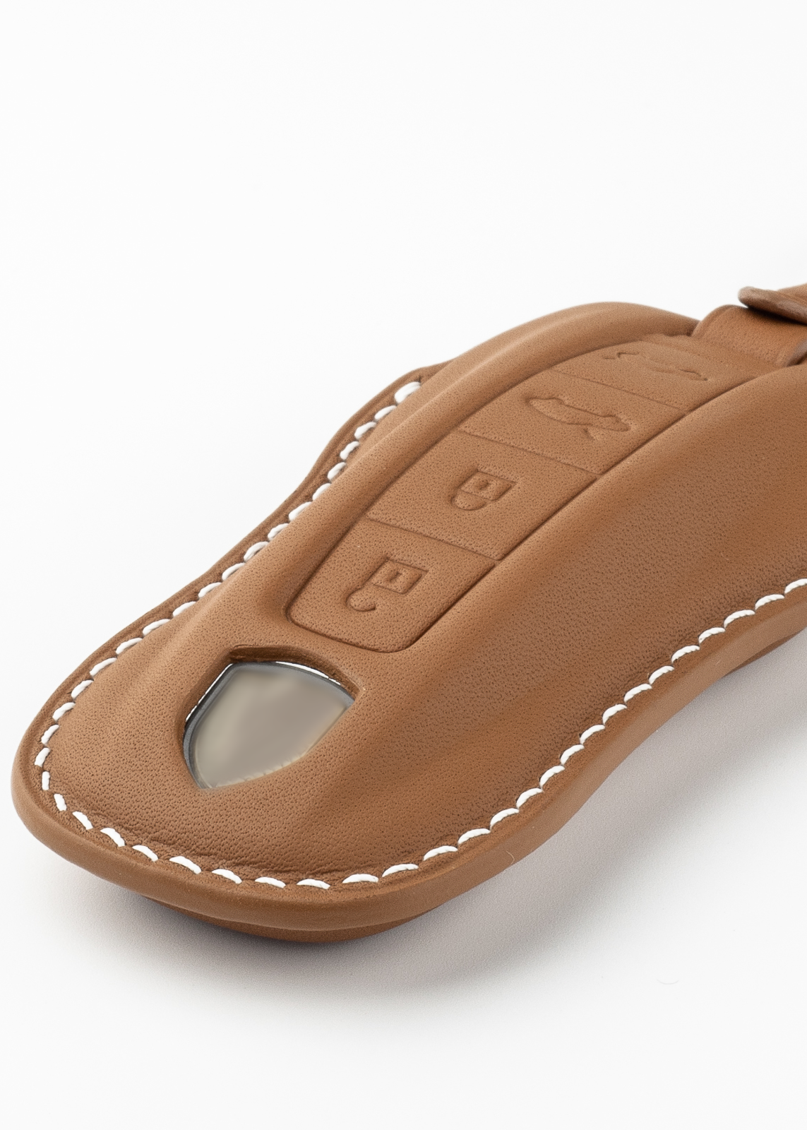 Timotheus for Porsche key fob cover case, Compatible with Porsche key case, Handmade Genuine Leather for Porsche keychains | PR66
