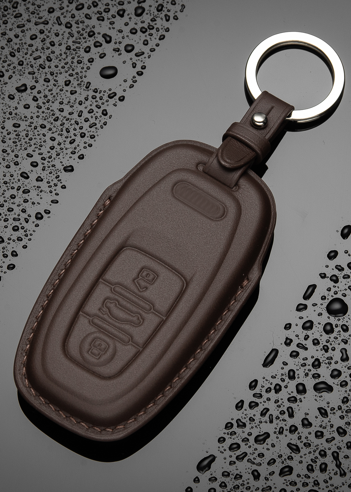 Timotheus for Audi key fob cover case, Compatible with Audi key case, Handmade Genuine Leather for Audi keychains | AU22