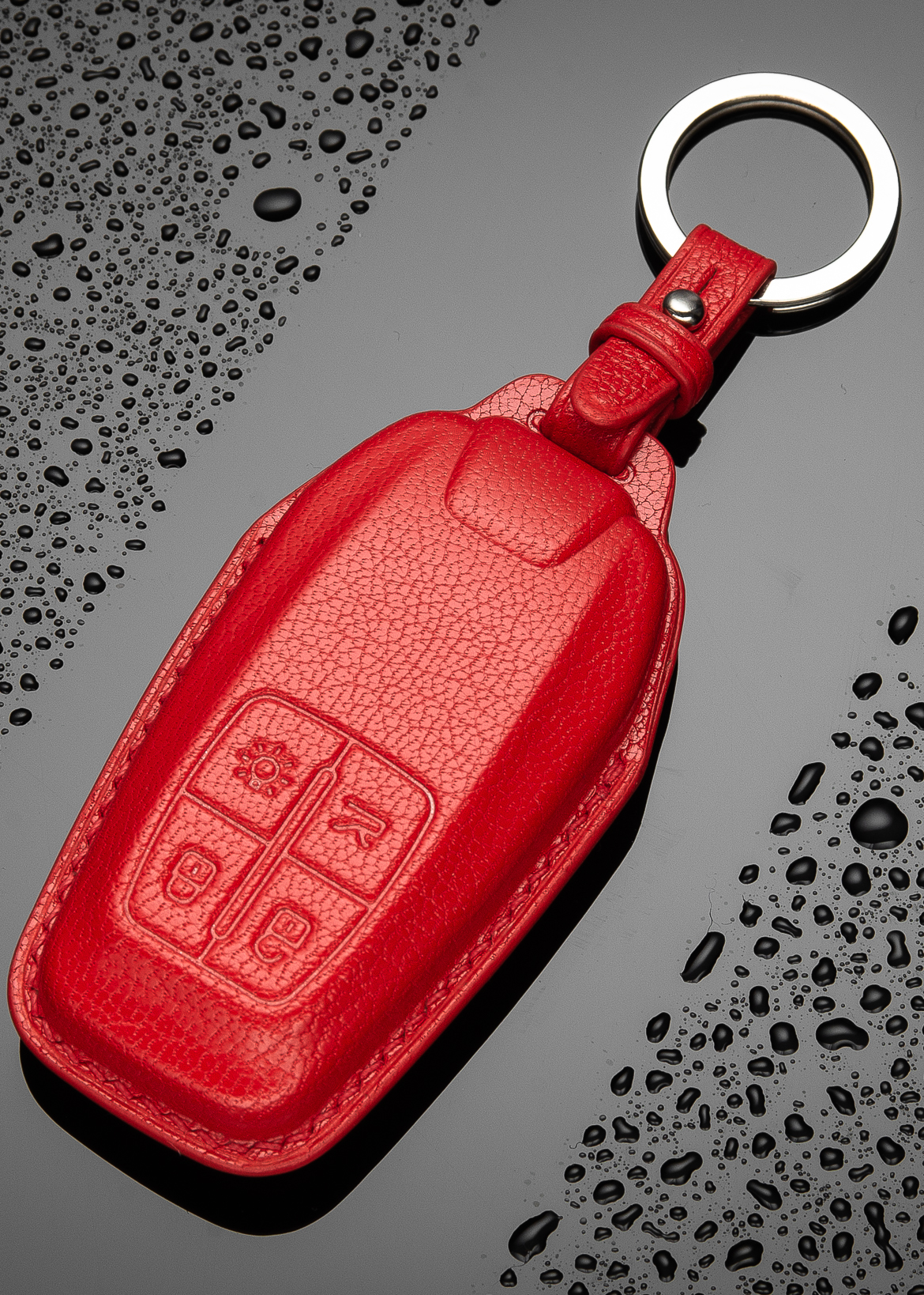 Timotheus for Ferrari key fob cover case, Compatible with Ferrari key case, Handmade Genuine Leather for Ferrari keychains | FR11
