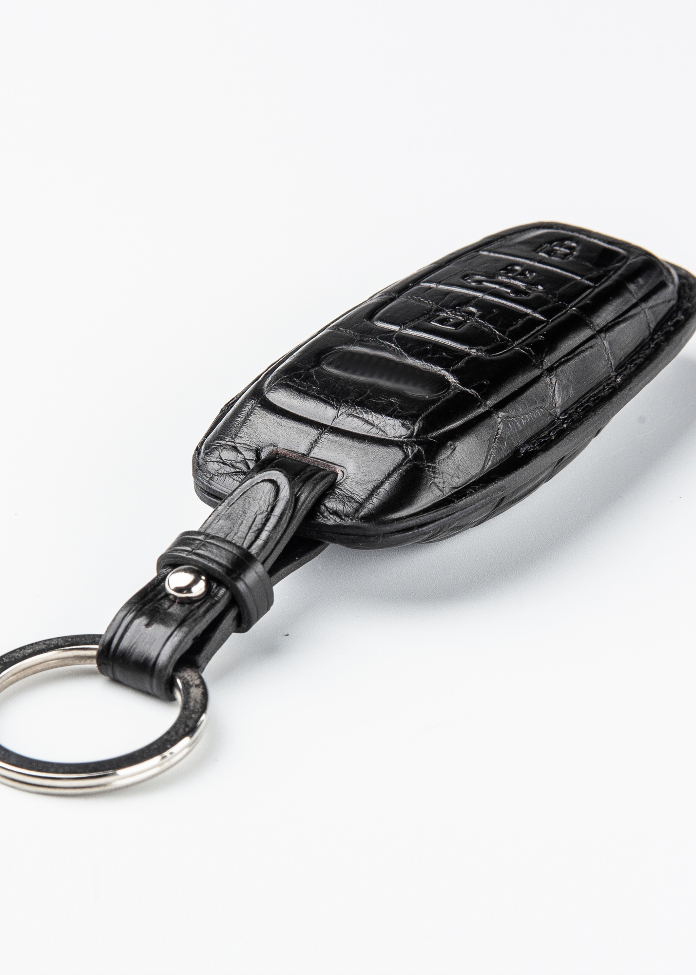  Leather Car Key Case Crocodile Keychain Fob Protector